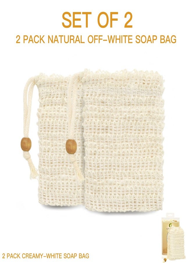 CROVIN 100% Natural Sisal Bath Soap Bag (Set of 2)-Effective Exfoliating Large Premium Soap Saver Pouch Fits Most Bar Soap and Zero-waste, Good Foaming - Image 2